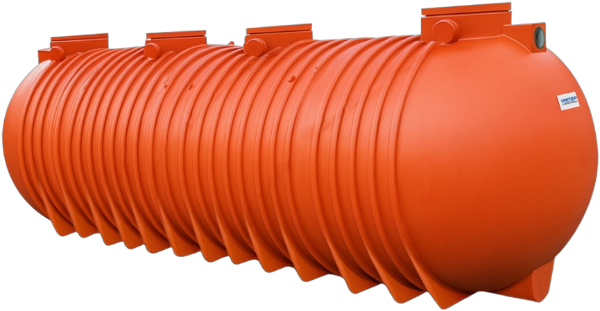 UNITED Septic Tank Type 2H2C 23000 Litres isolated transparent render