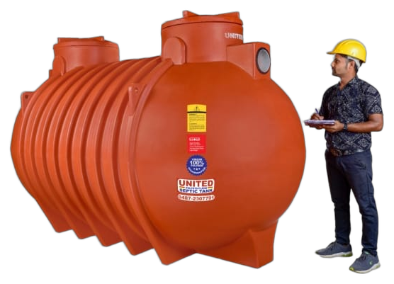 UNITED Septic Tank Type IV 3400 Litres isolated transparent render